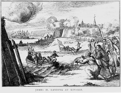 James II Landing at Kinsale, 12 March 1689 by English School